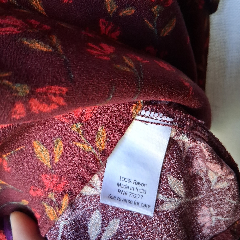 Sonoma Floral Ruffle Blouse - Red - Picture 7 of 10